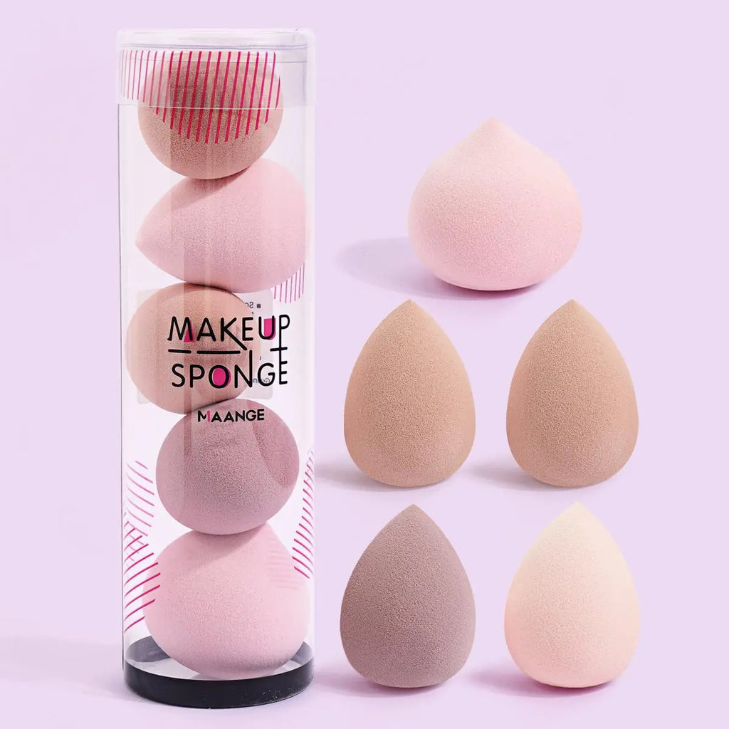MAANGE Makeup Sponge, Beauty Sponge, 5 Counts Soft Makeup Blending & Facial Detailing Sponge Makeup Blender, Professional Makeup Accessories, Makeup Tools for Women, Gift, Makeup Products