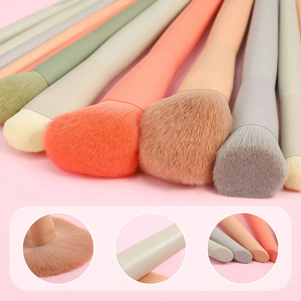 Docolor Morandi Makeup Brushes Set 17Pcs Makeup Brushes with Makeup Bag